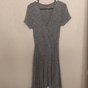 Gray Faux Wrap dress